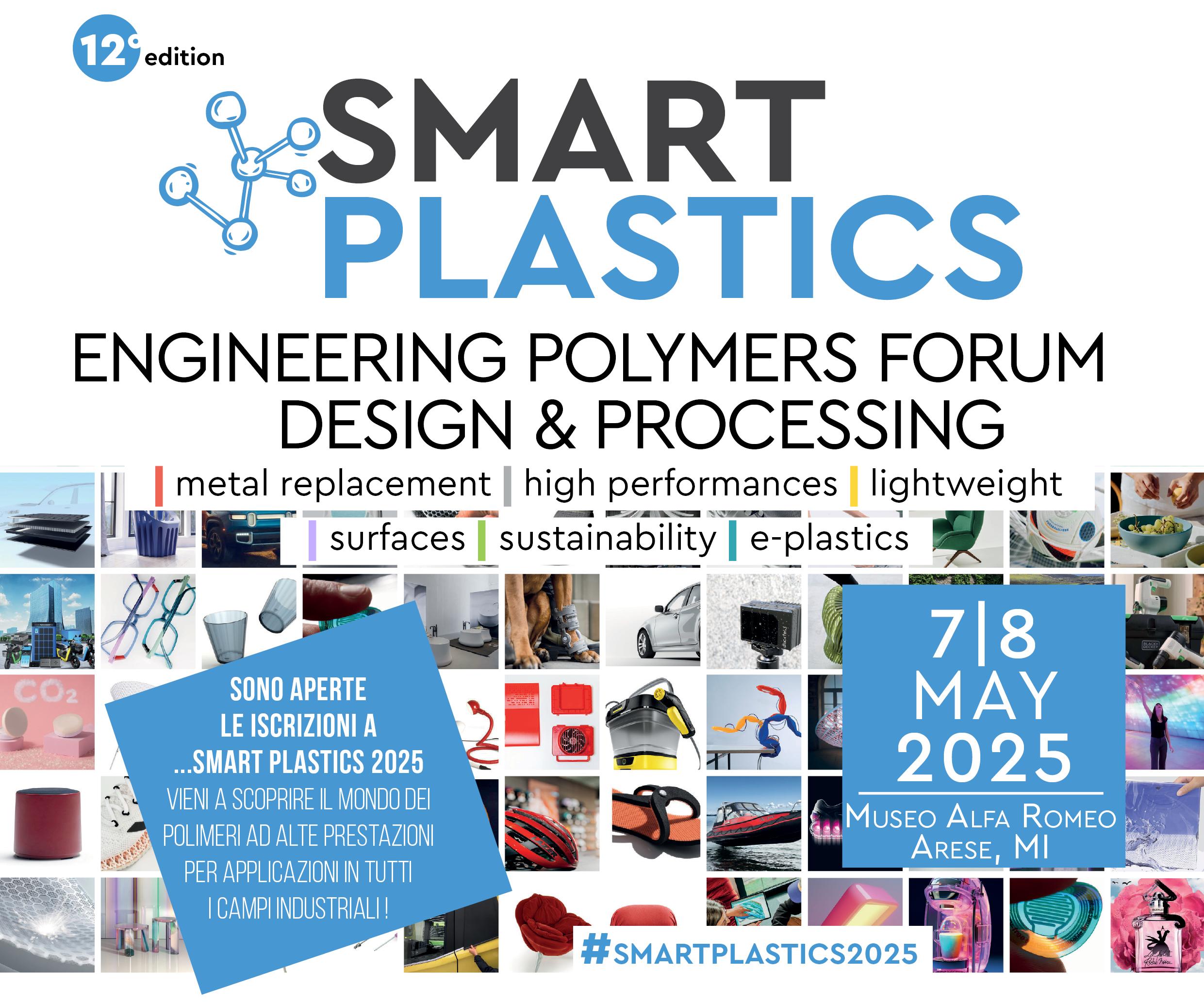 SMART PLASTICS; tecnopolimeri; polimeri; plastica; metal replacement