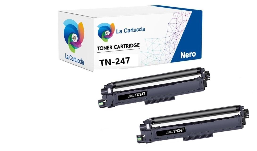 2 Toner Compatibile Brother TN247BK Nero Con Chip