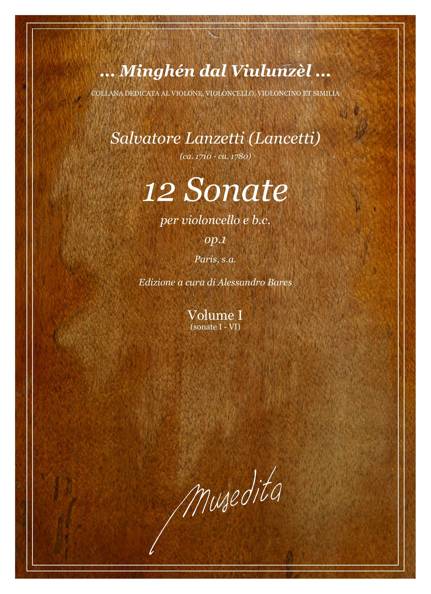 S.Lanzetti: 12 Sonate op.1 (Paris, s.a.)