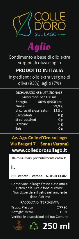 Cod. 06 Condimento a base di olio extra vergine di oliva (93%) e aglio (7%)