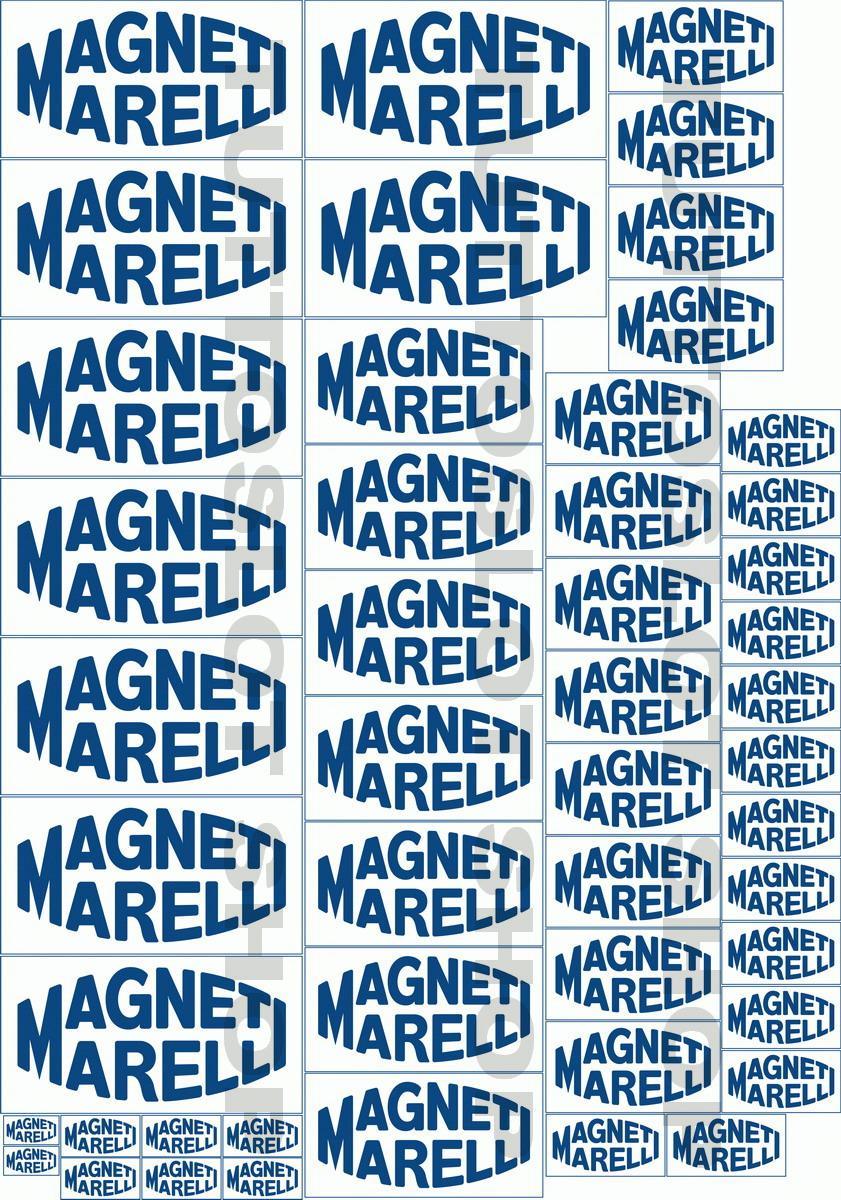 Foglio adesivi in vinile con logo MARELLI - Self adhesive vinyl MARELLI logo sticker