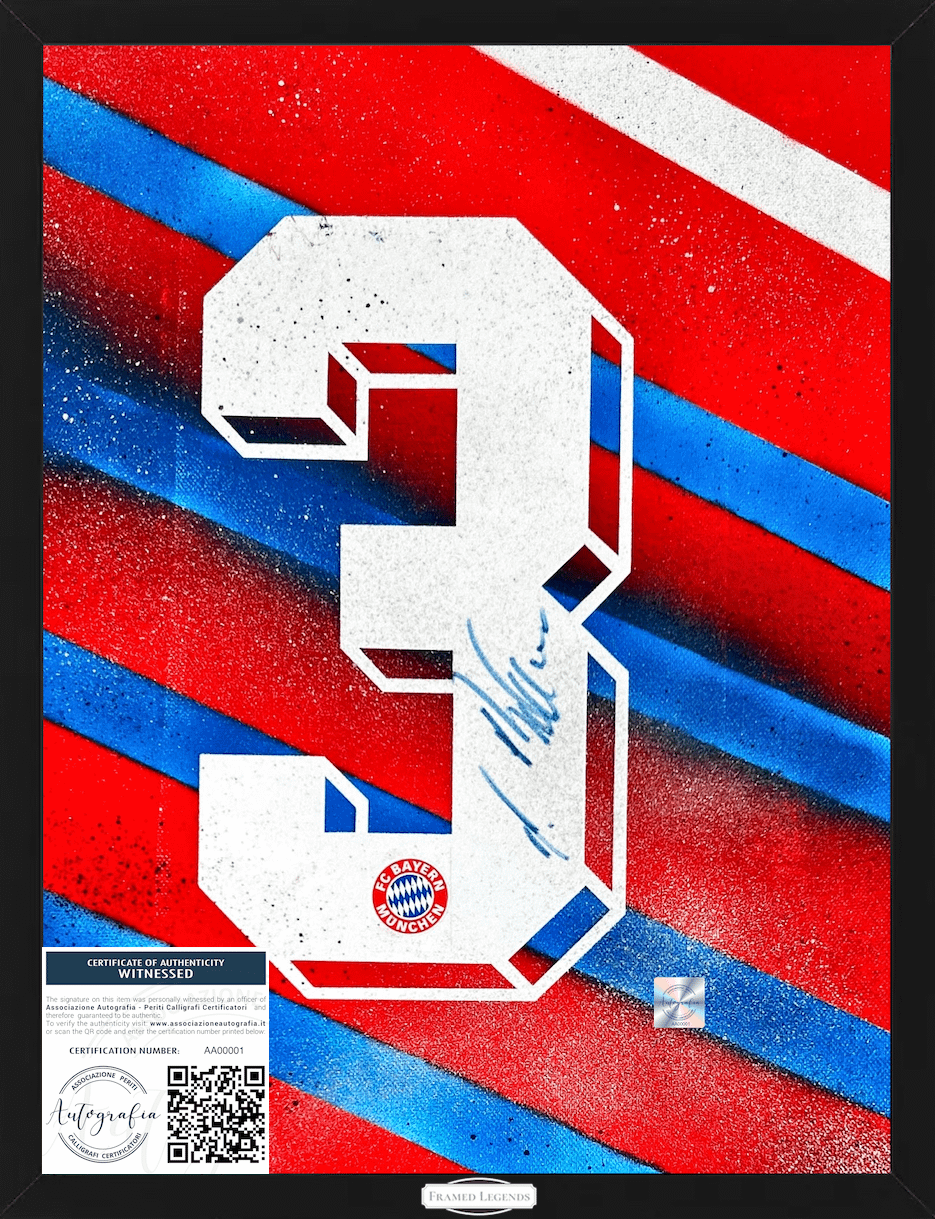 Artwork Bayern Monaco Theme Andreas Brehme Firmato Limited Edition