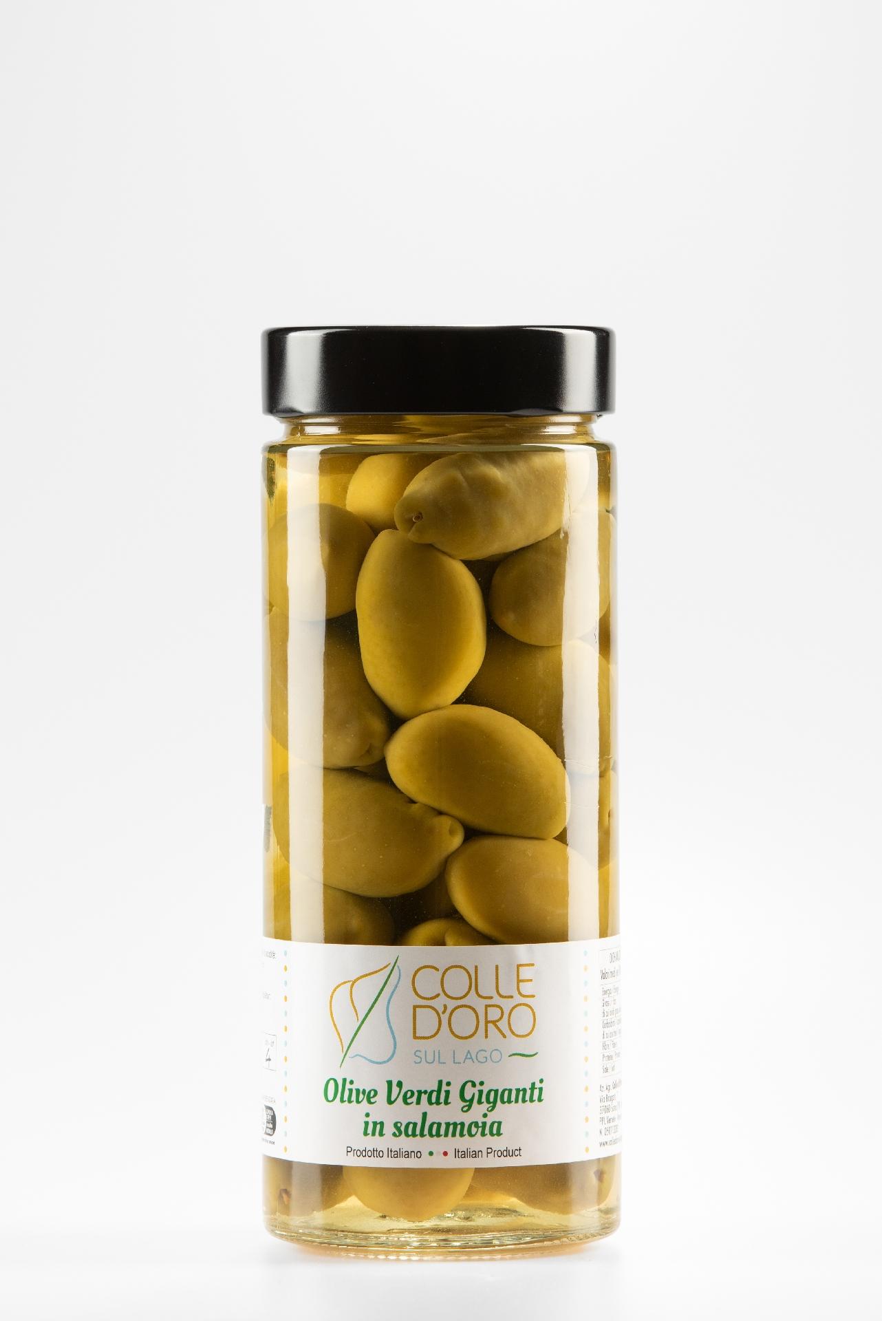 Cod. 10 Olive verdi giganti in salamoia 500 g
