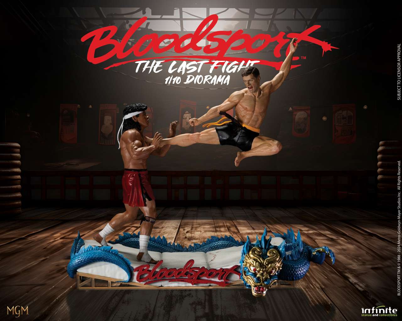 Infinite Statue BLOODSPORT Van Damme LAST FIGHT Diorama