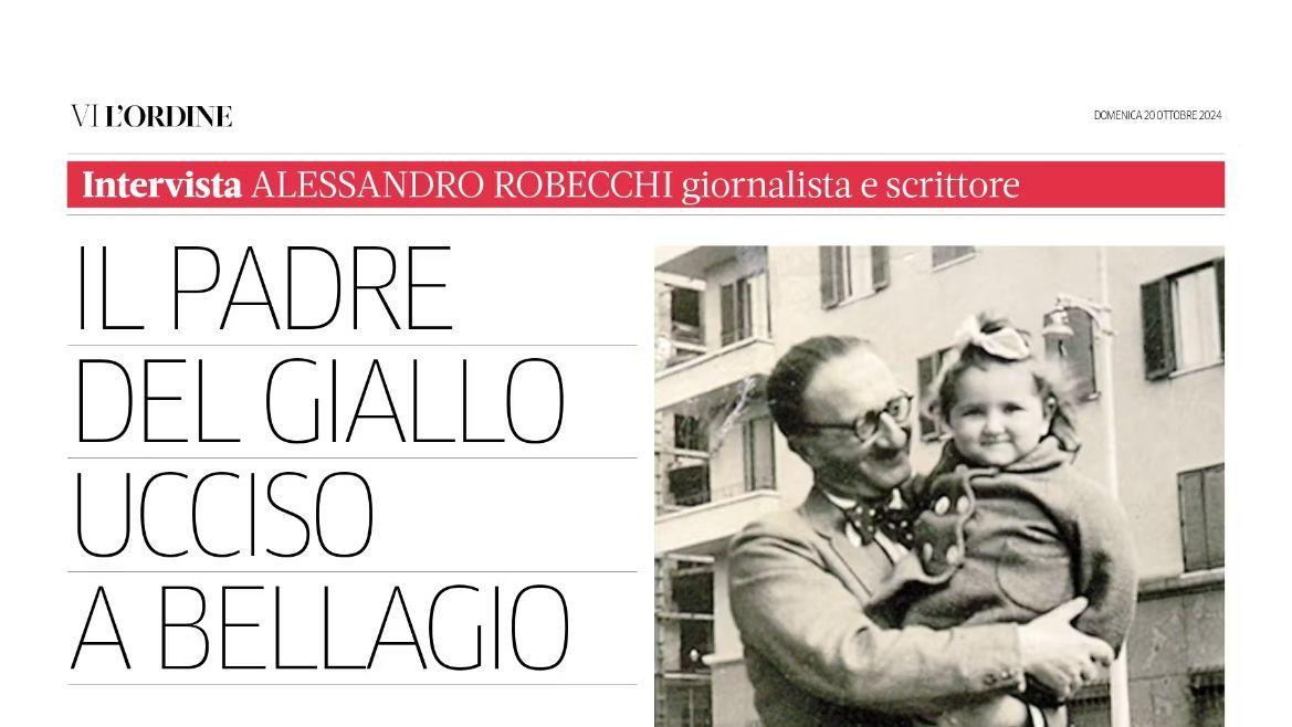 Il padre del giallo ucciso a Bellagio - Intervista ad Alessandro Robecchi