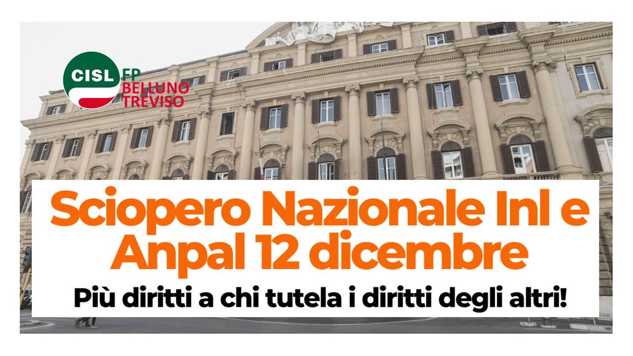 CISL FP Belluno Treviso. Funzioni Centrali: INL e ANPAL. Oggi 12 dicembre 2022 manifestazione nazionale a Roma