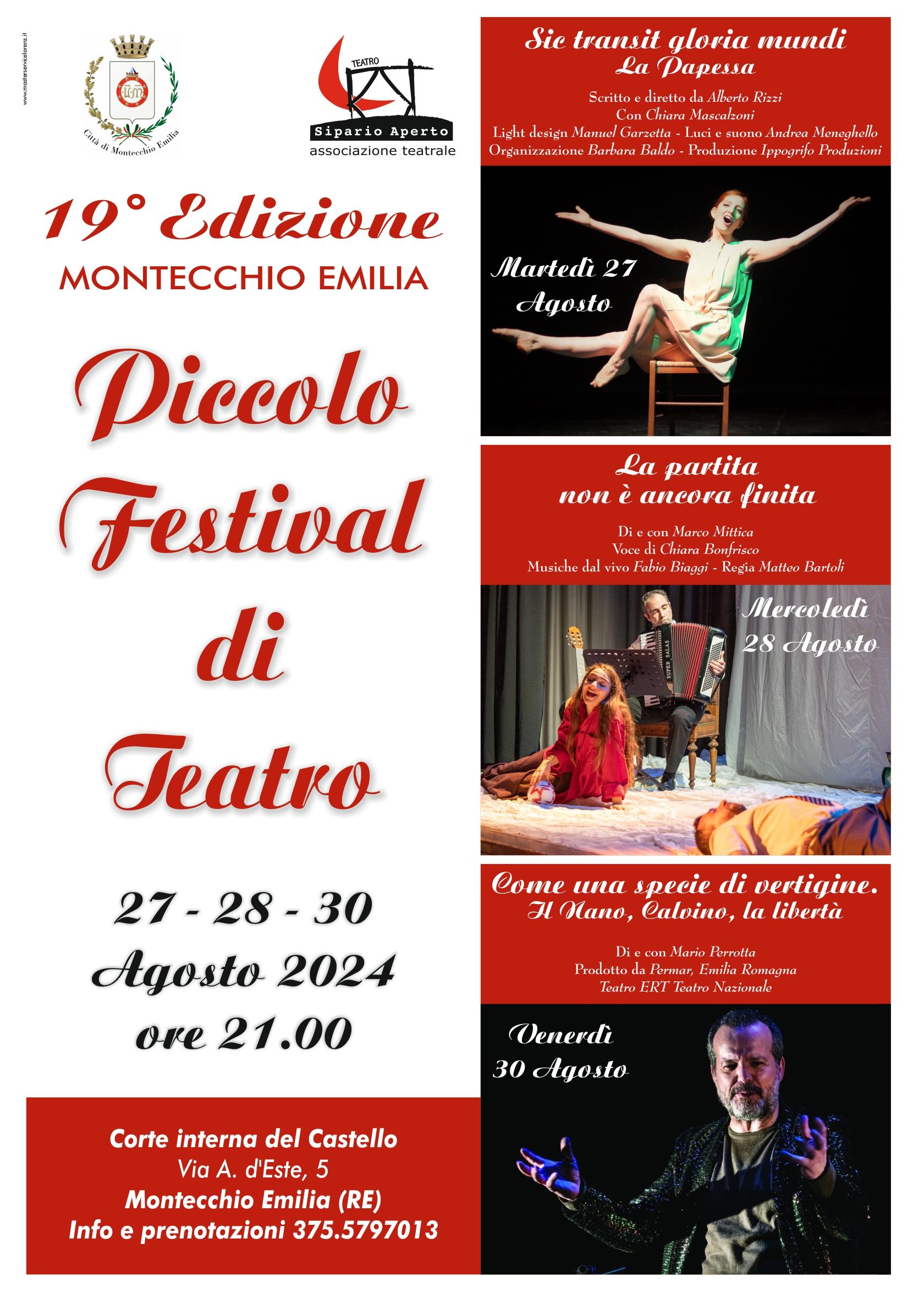 19^ edizione del Piccolo Festival di Teatro 2024