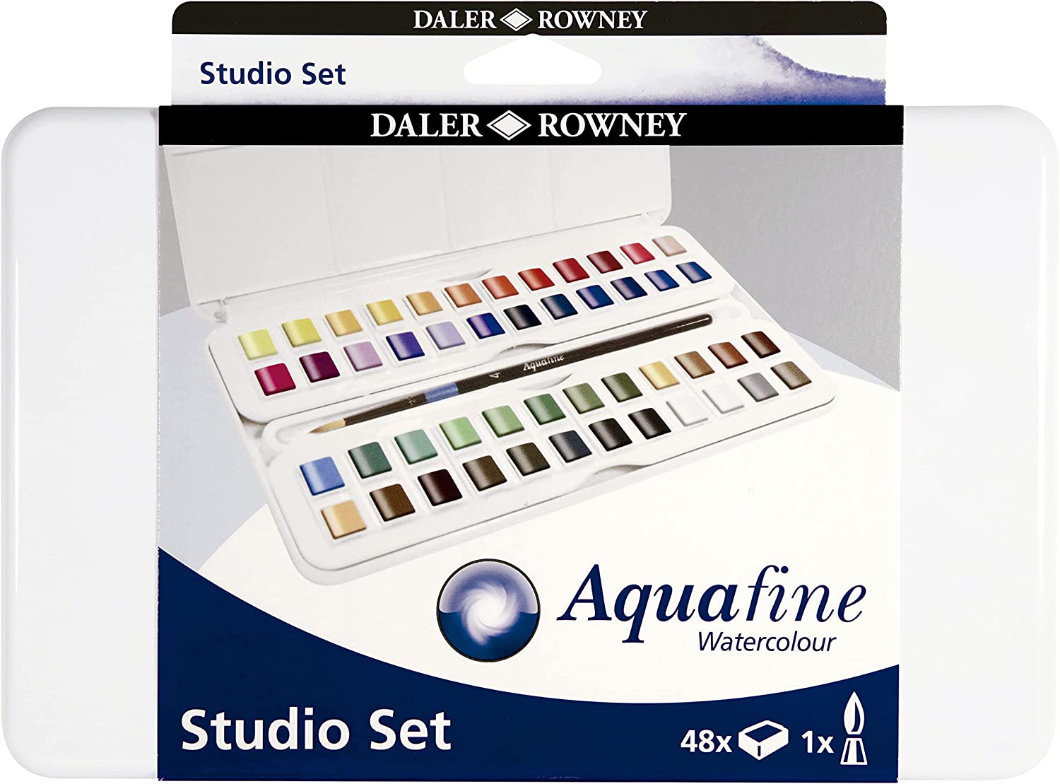 DALER ROWNEY - Acquafine Watercolour - Set da studio 48 colori ad acquerello