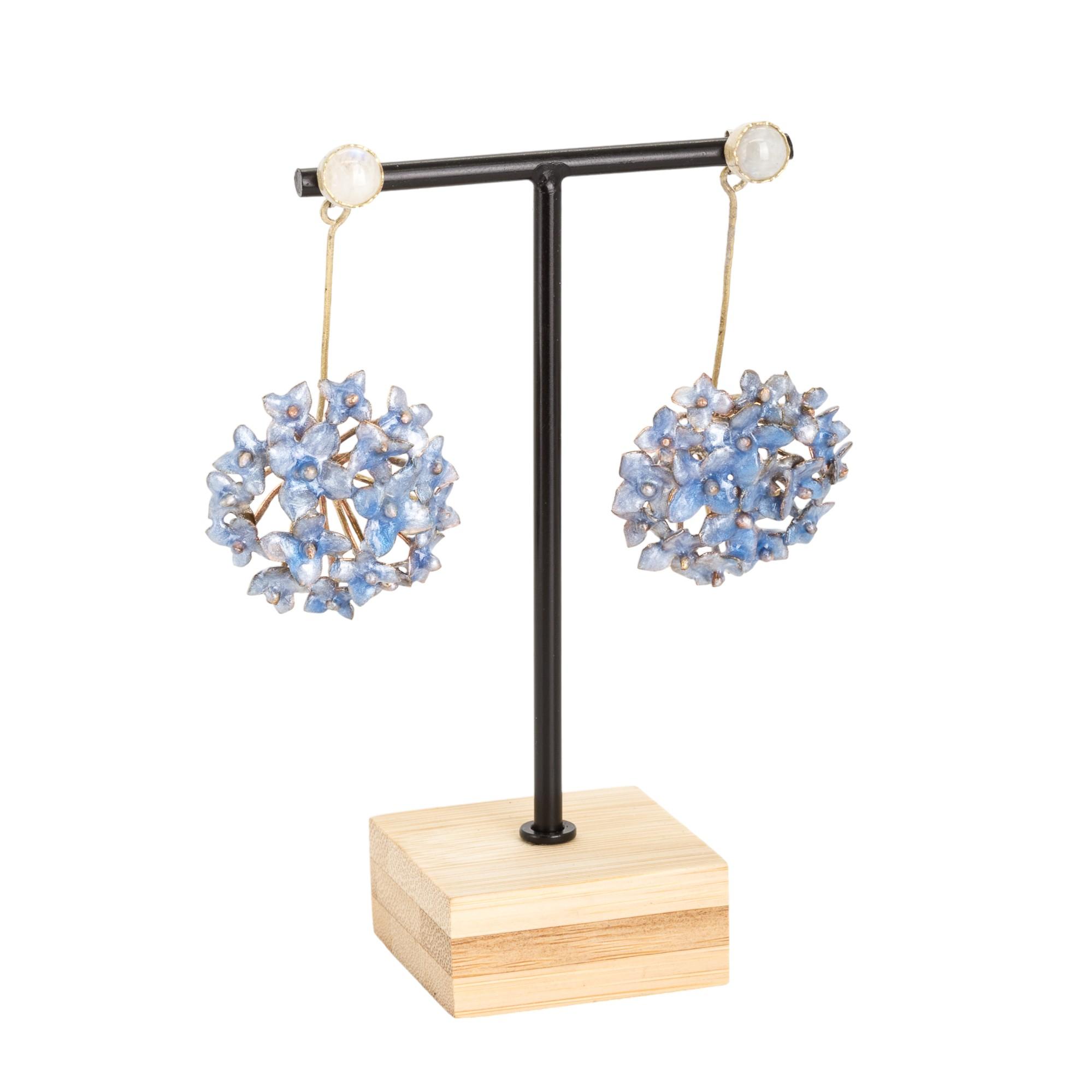 ORECCHINI FIORI DI ORTENSIA : HYDRANGEA FLOWER EARRINGS