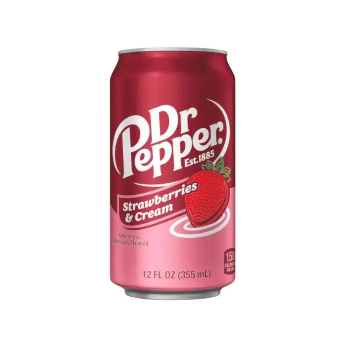 Dr Pepper Strawberries And Cream – 355 ml ( Confezione 12 lattine )