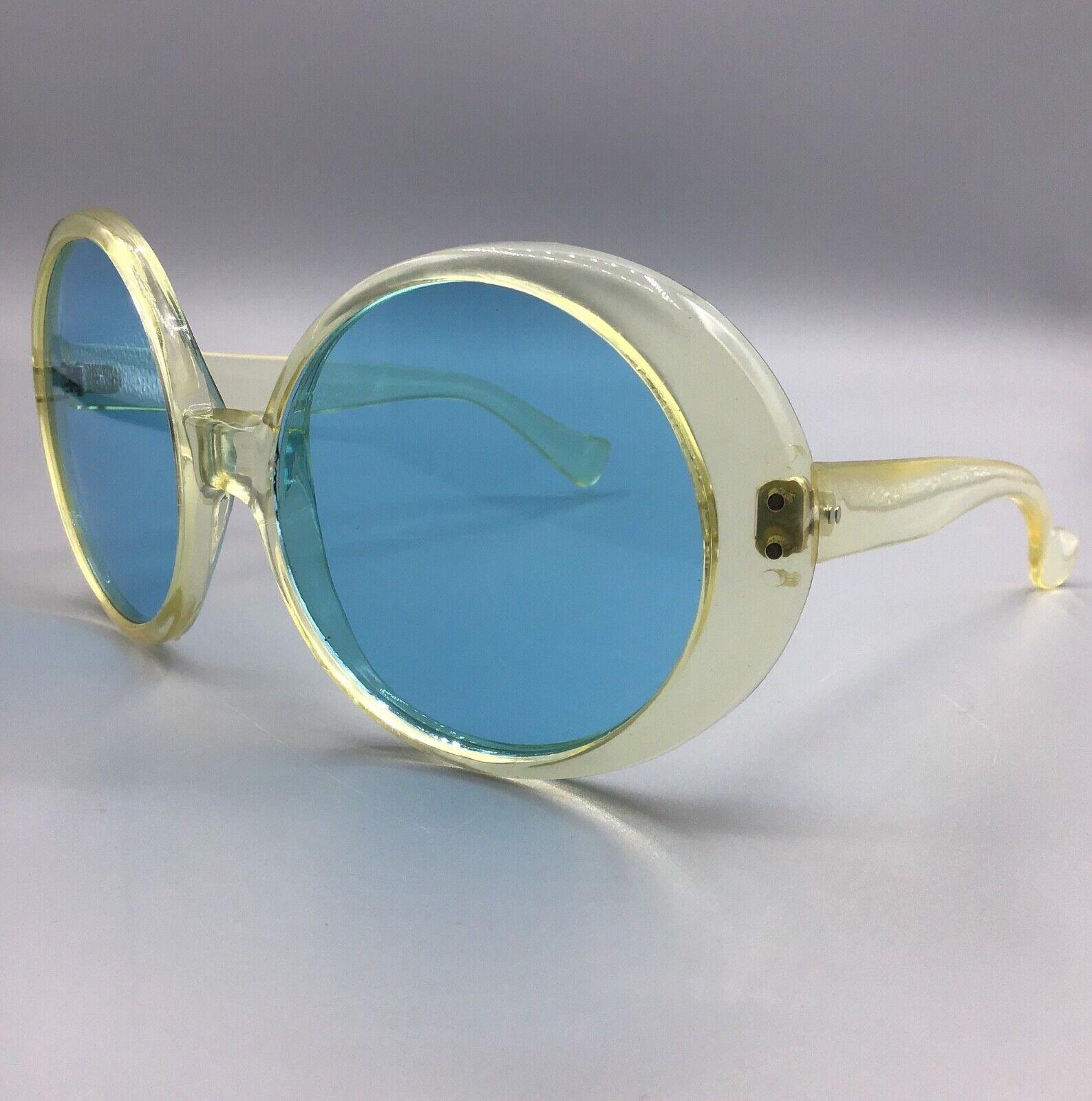 Italy occhiale da sole Sunglasses vintage light blue lens lunettes sonnenbrillen