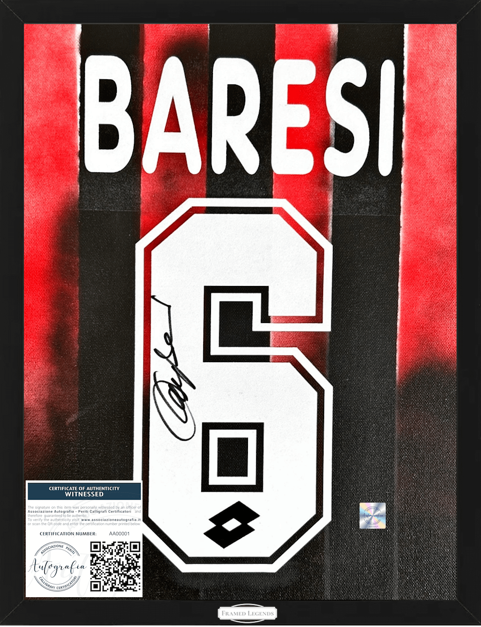 Artwork AC Milan Theme Autografo Franco Baresi Limited Edition