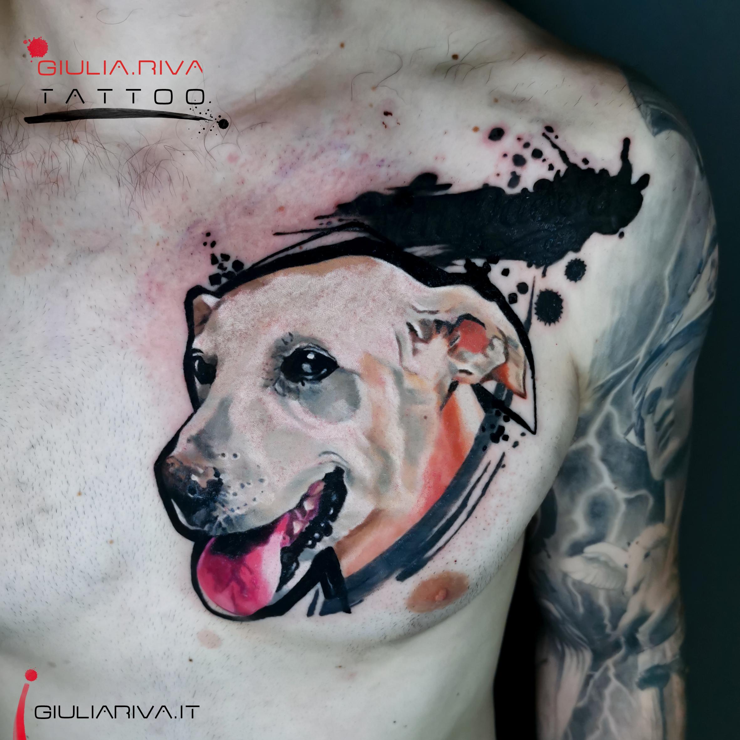 cane ritratto tattoo tatuaggio realistico