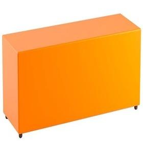 POUF RETTANGOLARE SIMILPELLE ARANCI O IMBOTTITO 120X40X46