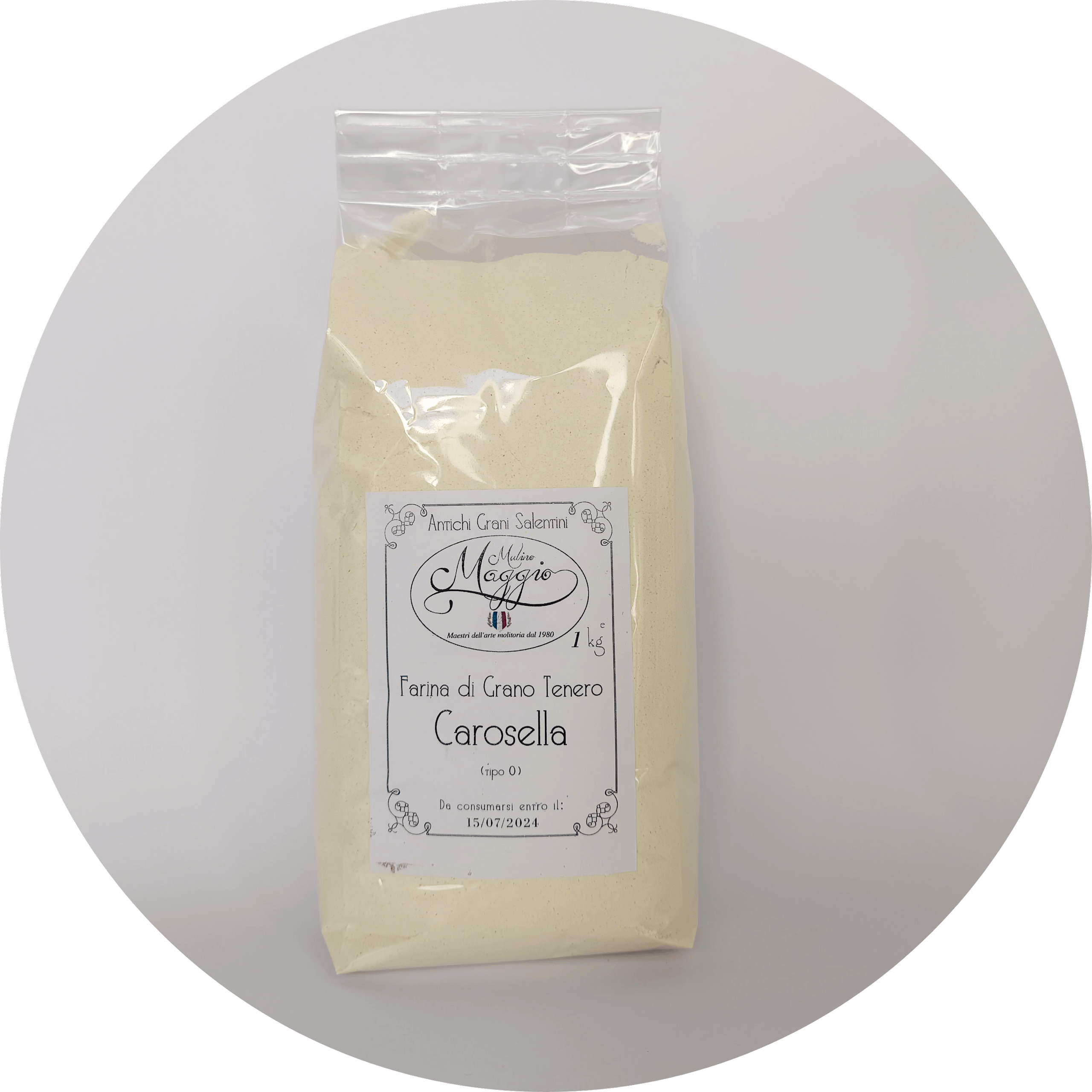 Farina di grano tenero Carosella 1kg (tipo 0)