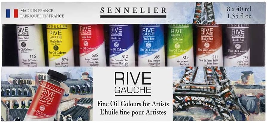 SENNELIER - Rive Gauche - Set di 8 colori a olio fini da 40 ml