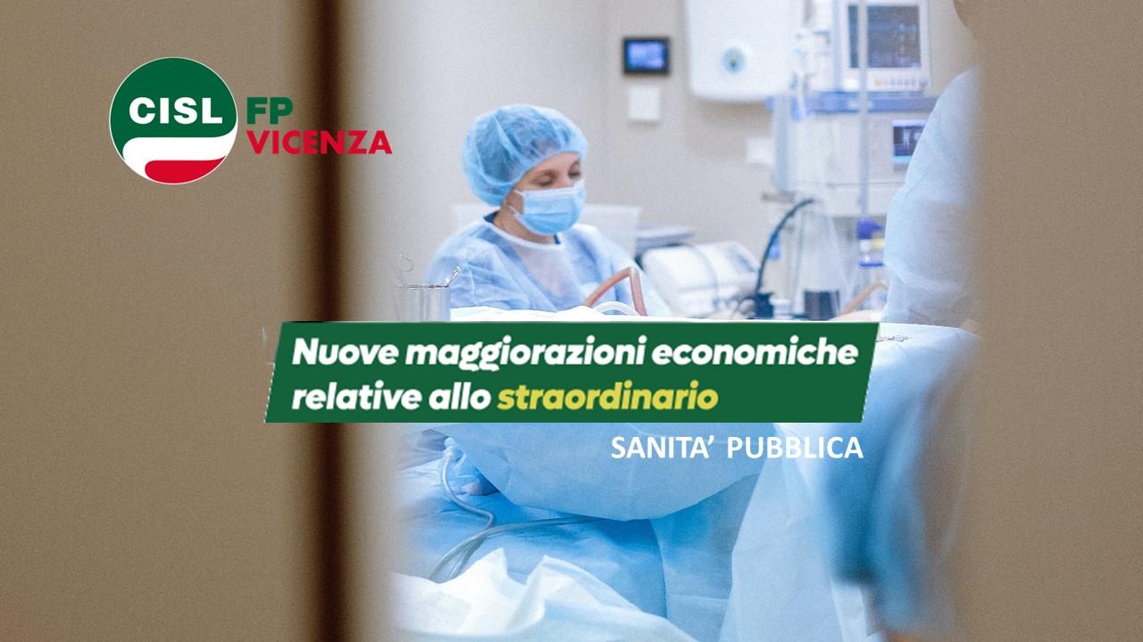 CISL FP Vicenza. Sanità pubblica: maggiorazioni economiche straordinario. Vediamoci chiaro!