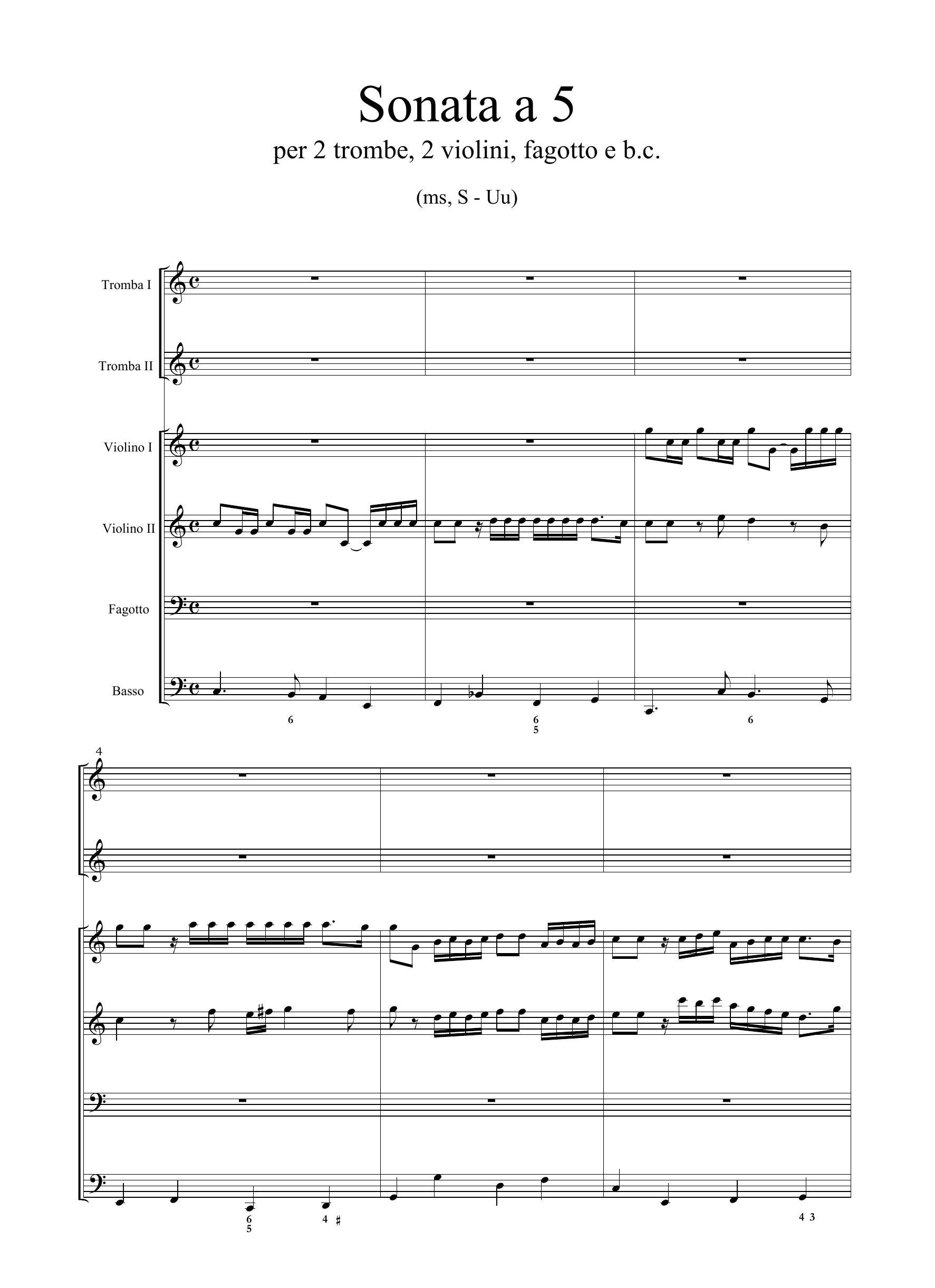 V.Albrici: Sonata a 5 (ms, S-Uu)