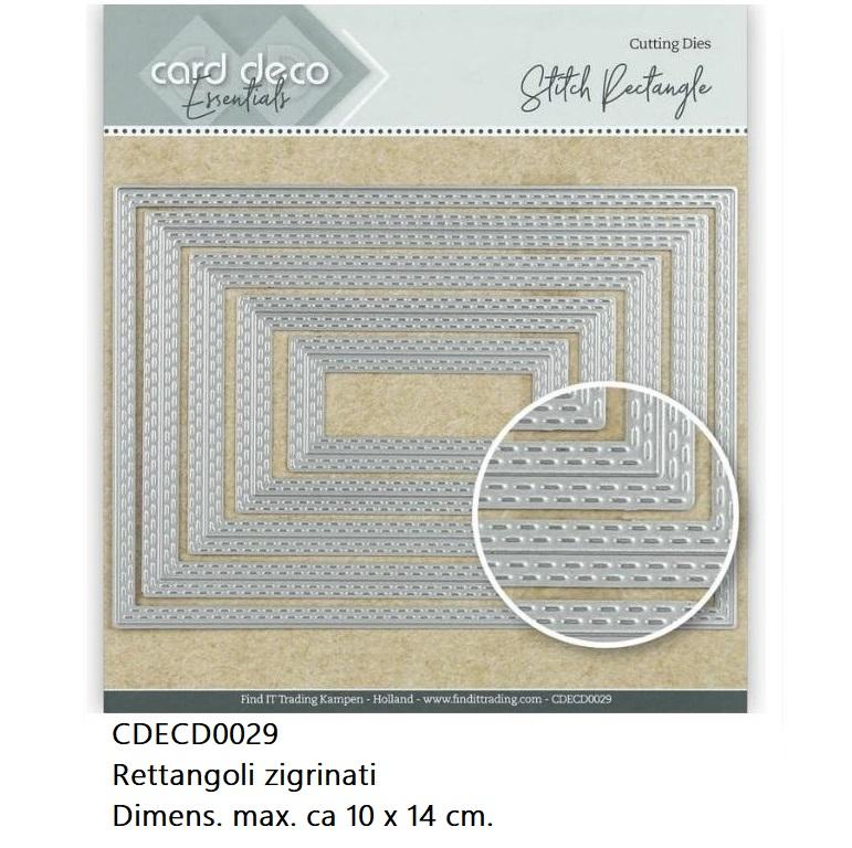 Fustelle geometriche con Embossing - CDECD0029  Rettangoli zigrinati