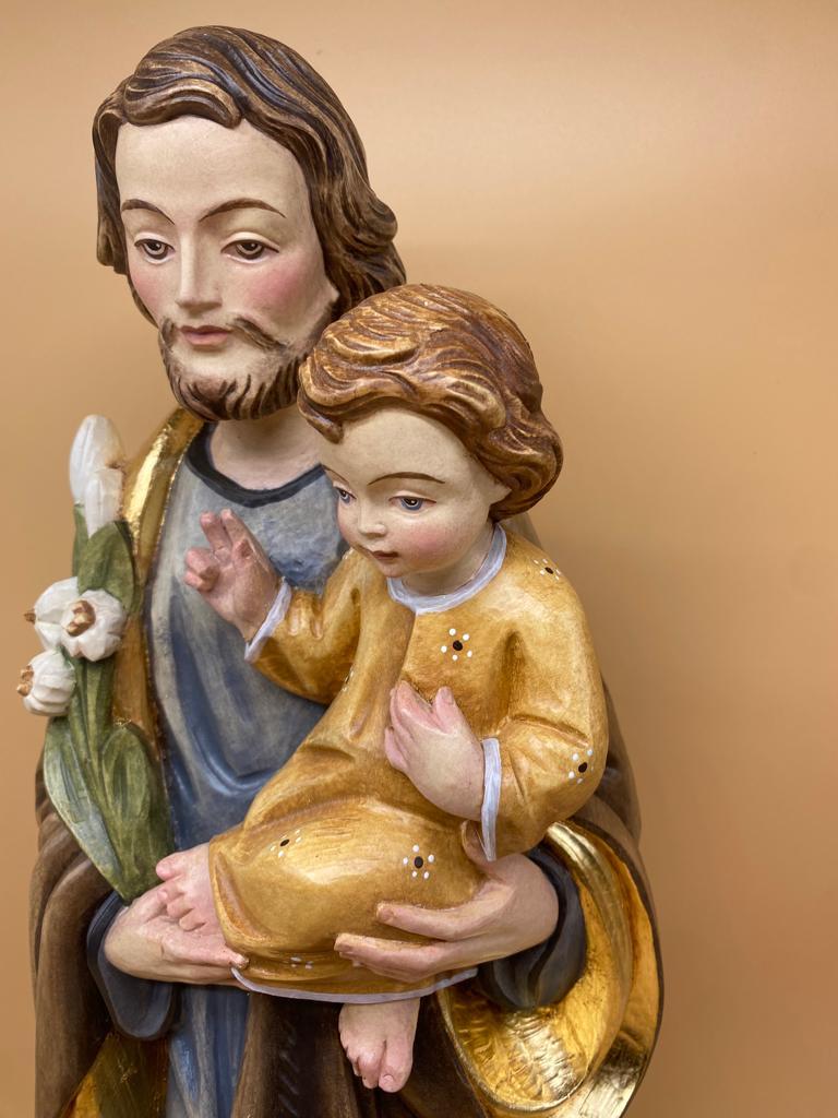 San Giuseppe in vetroresina, colorato a olio