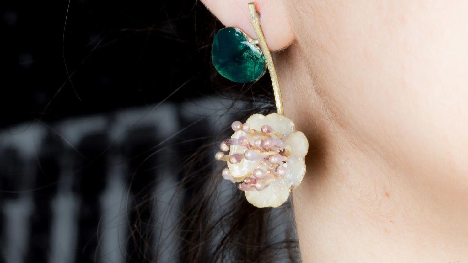 ORECCHINI FIORE DI CAPPERO : CAPER FLOWER EARRINGS