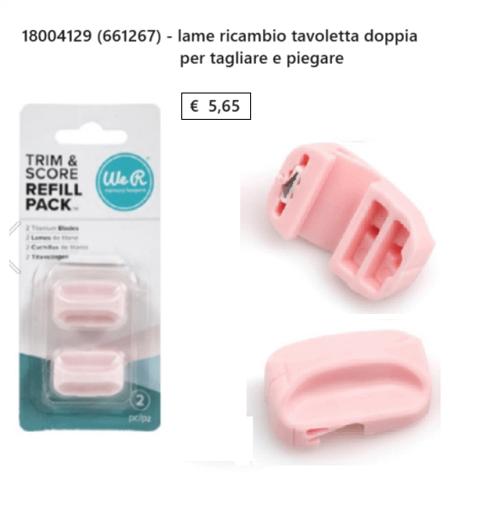 Accessori per scrapbooking - 18004129 (661267) lame ricambio tavoletta doppia per tagliare e piegare