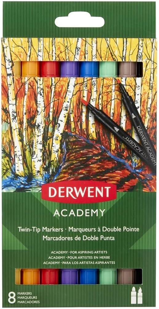 DERWENT - Academy Twin-Tip Markers - Pennarelli a doppia punta