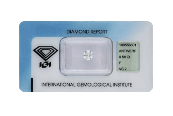 Blister diamante certificato