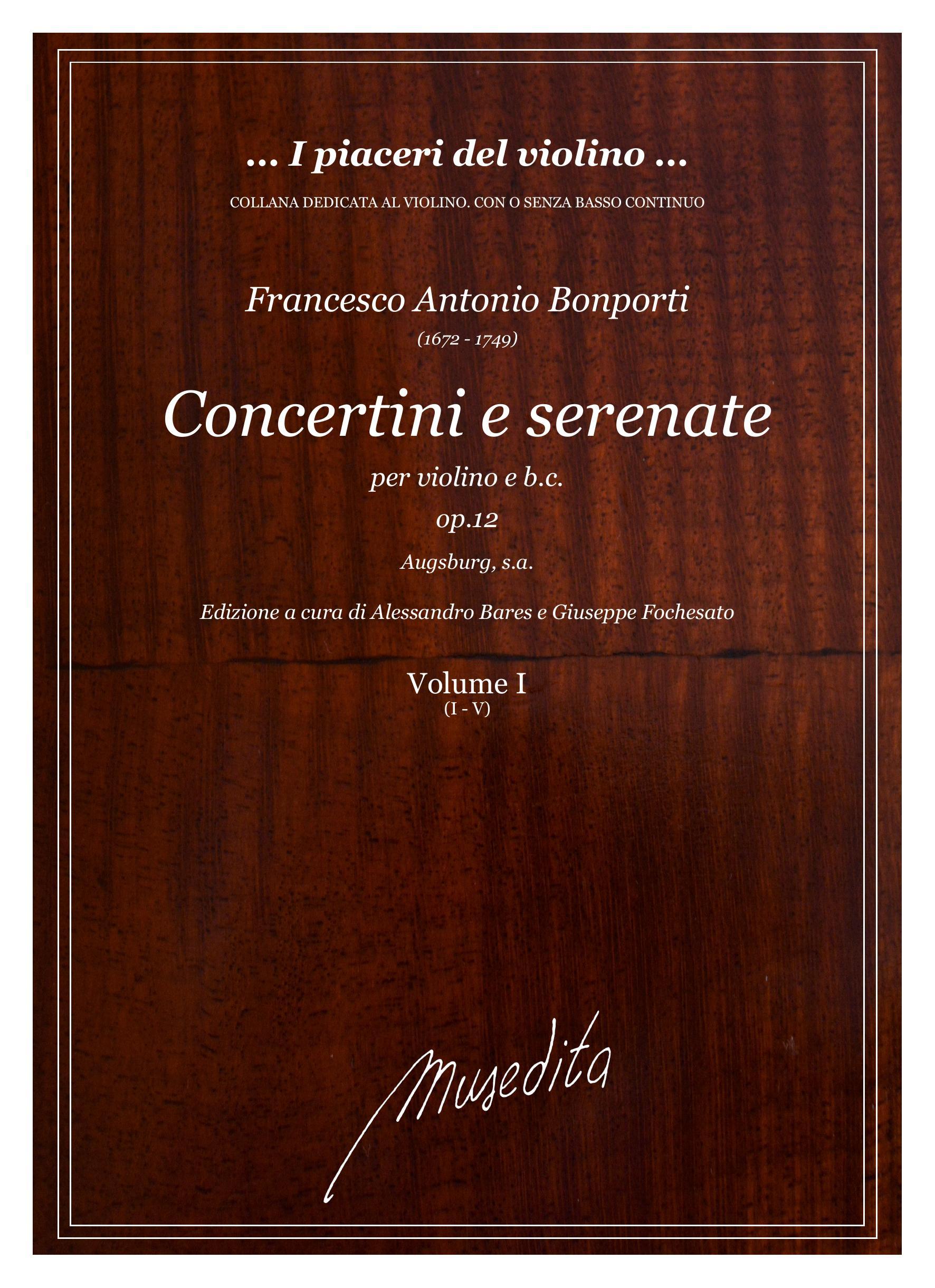 F.A.Bonporti: Concertini e serenate op.12 (Augsburg, s.a.)