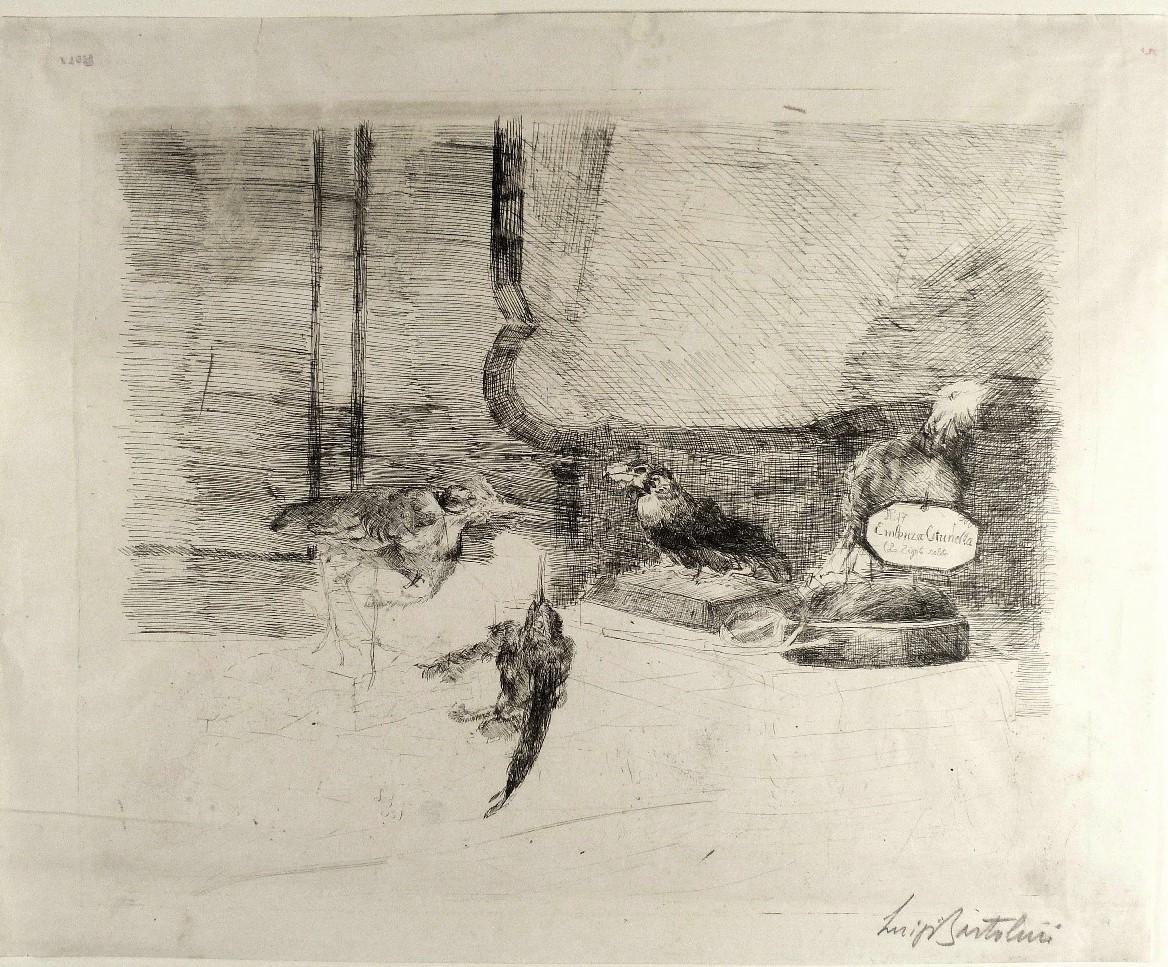Luigi Bartolini, Acquaforte, Gli uccellini del museo 1931
