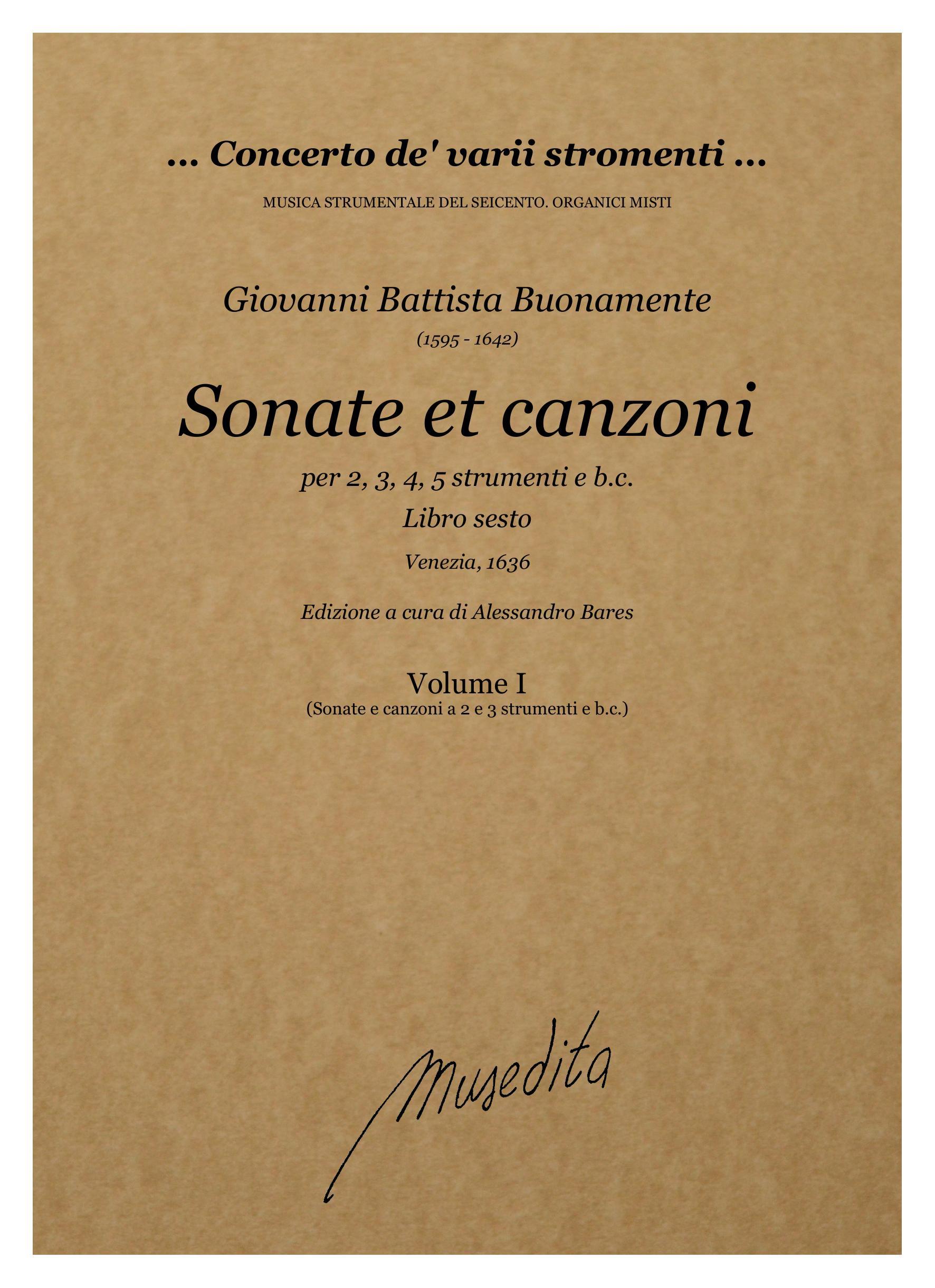 G.B.Buonamente: Sonate et canzoni a due, tre, quattro,  cinque et a sei voci. Libro sesto (Venezia,