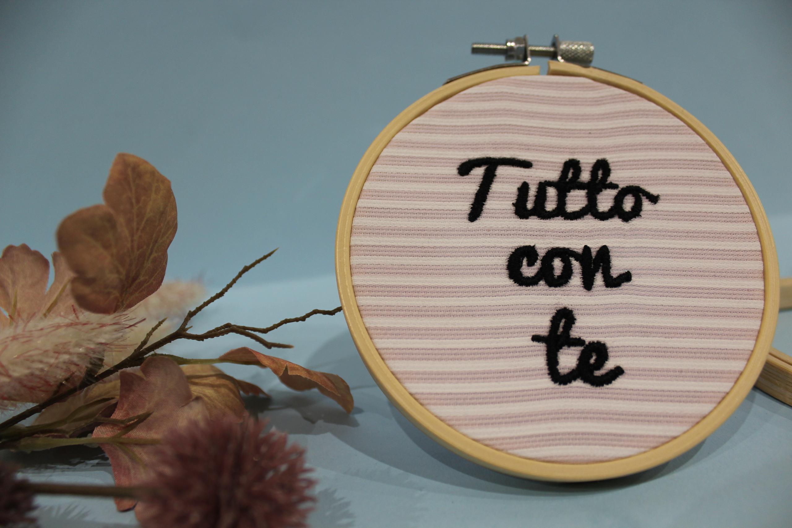 Telaio ricamato "Tutto con te"