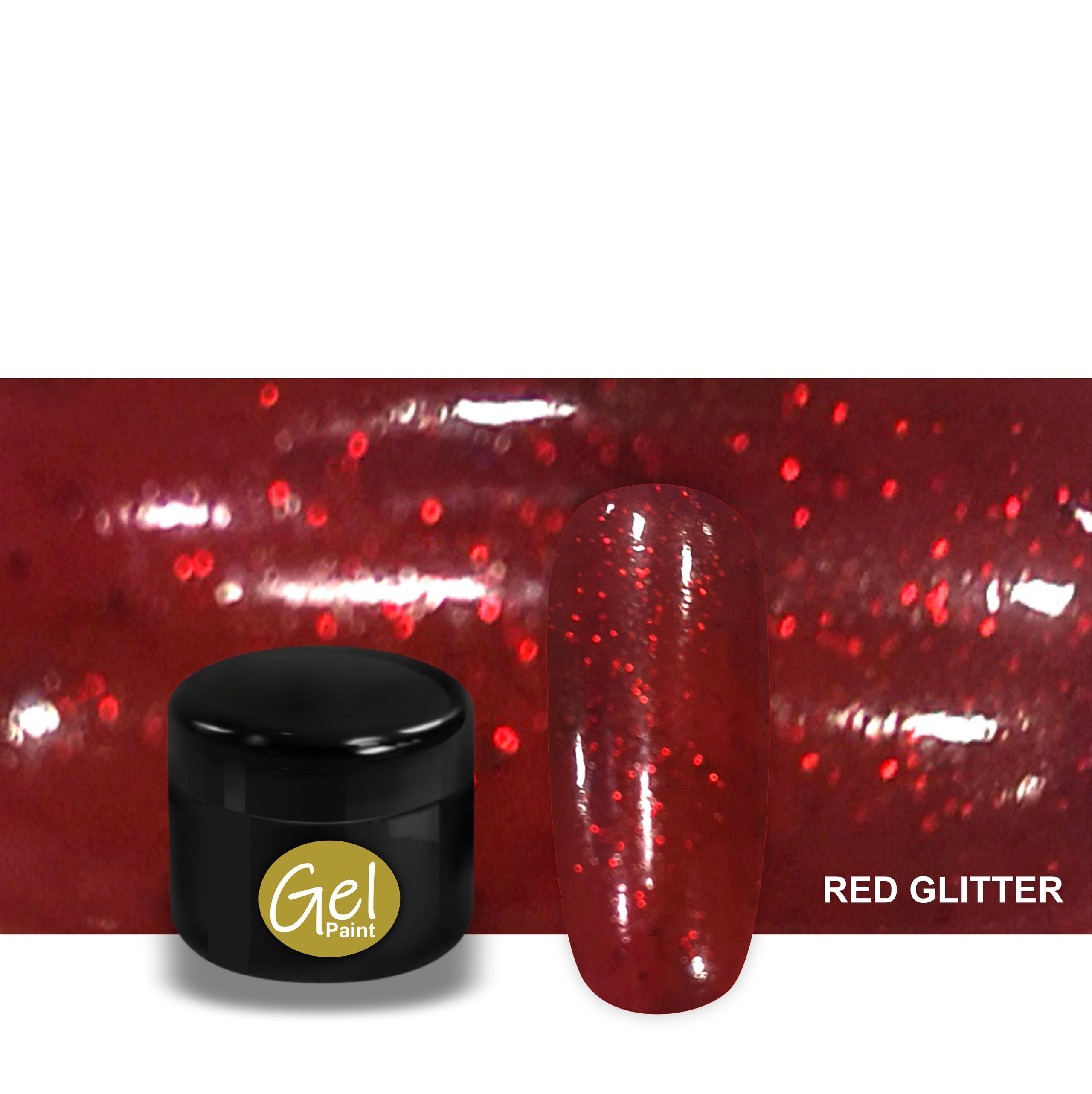 Gel Paint 5ml - Red Glitter