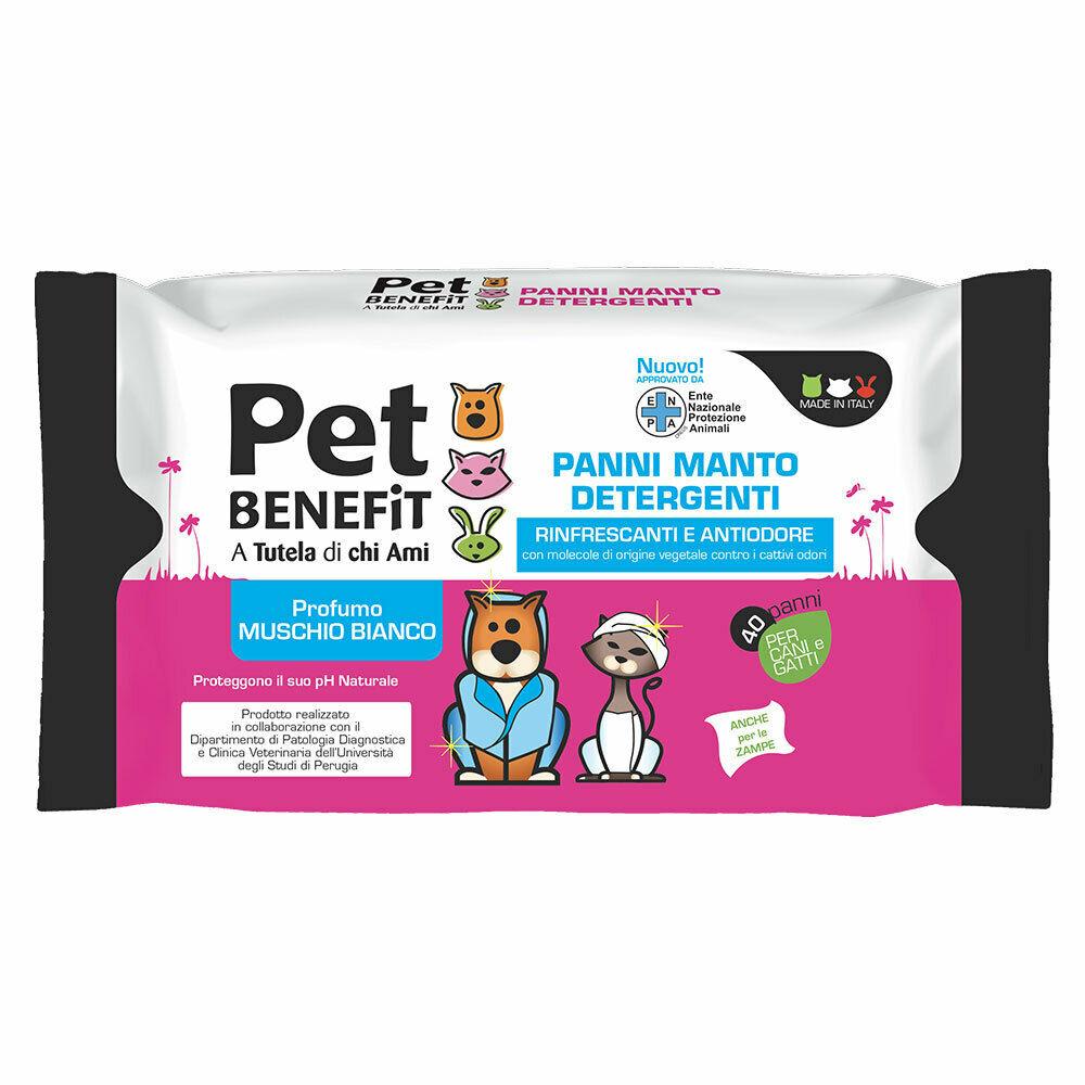 Fria Pet Benefit 40 Panni Manto Detergenti Rinfrescanti Antiodore 6 Pezzi