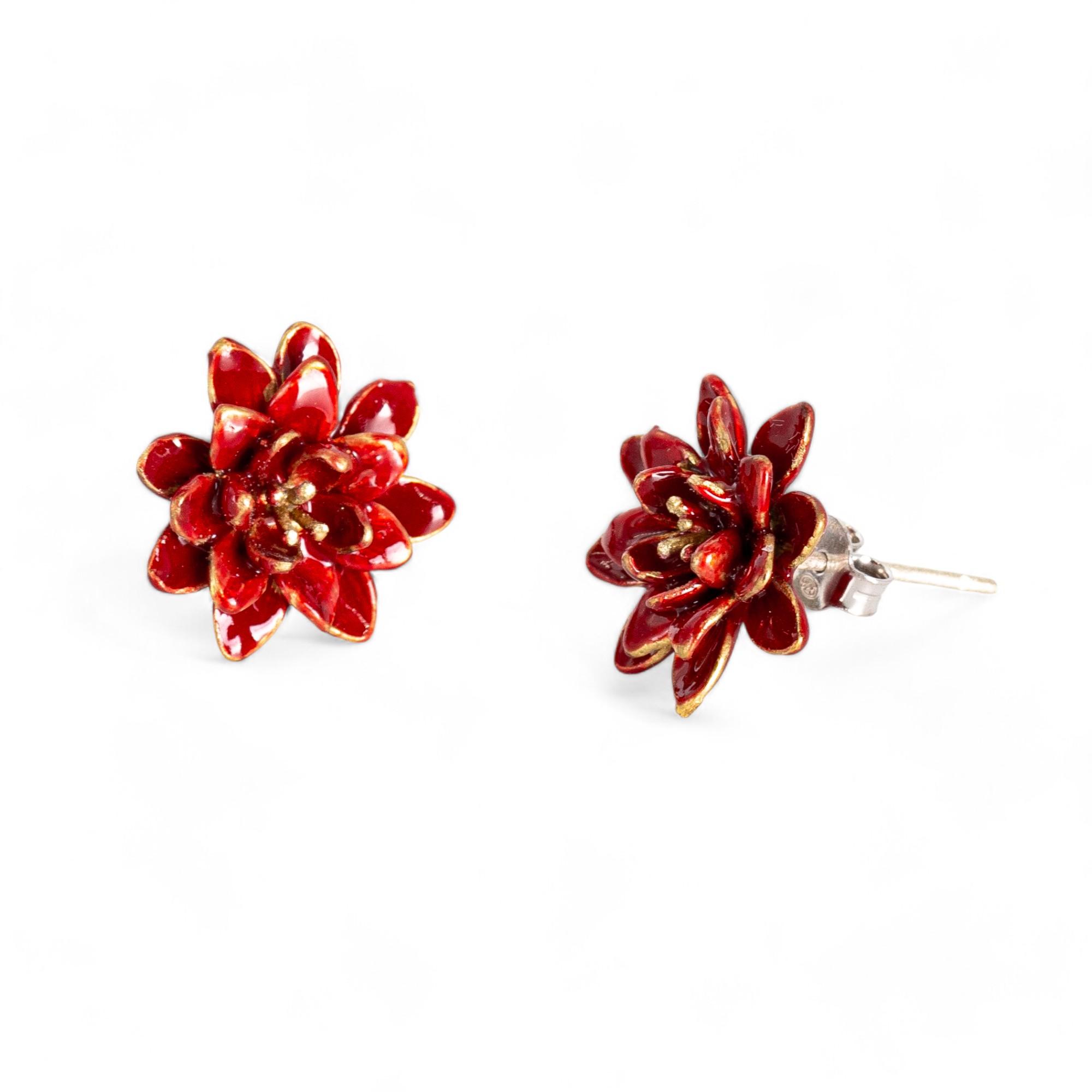 ORECCHINI A BOTTONCINO NINFEE : WATER LILY STUD EARRINGS