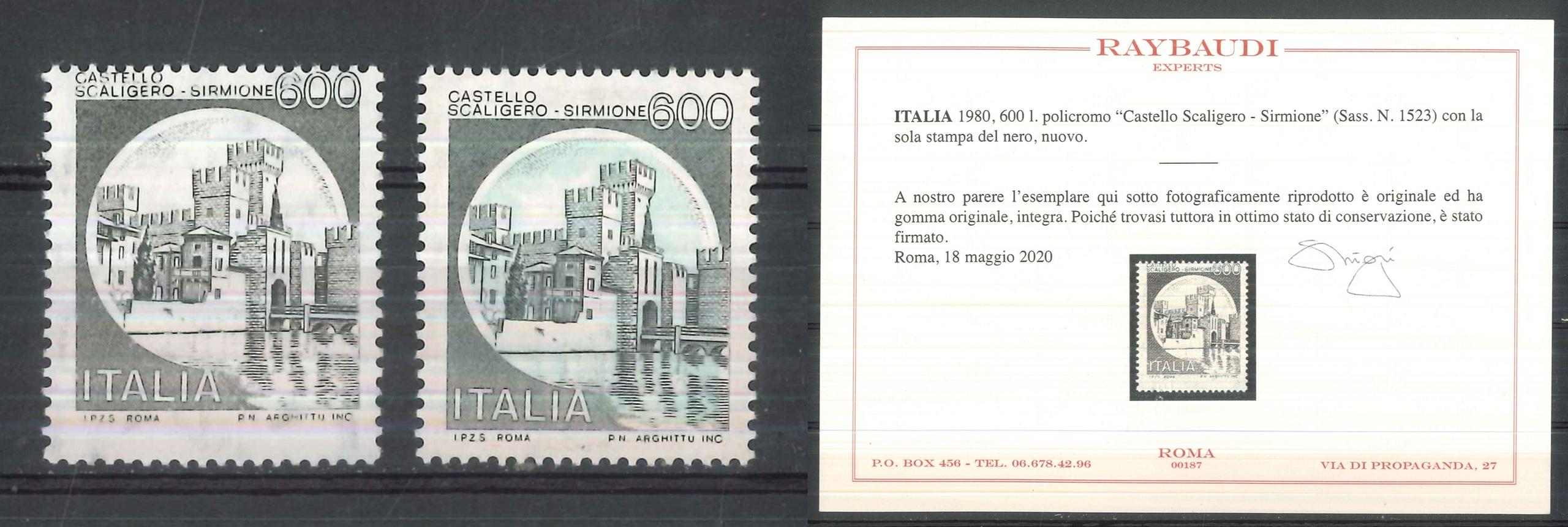 1980 - ** (catalogo SASSONE n.° 1523) VARIETA'