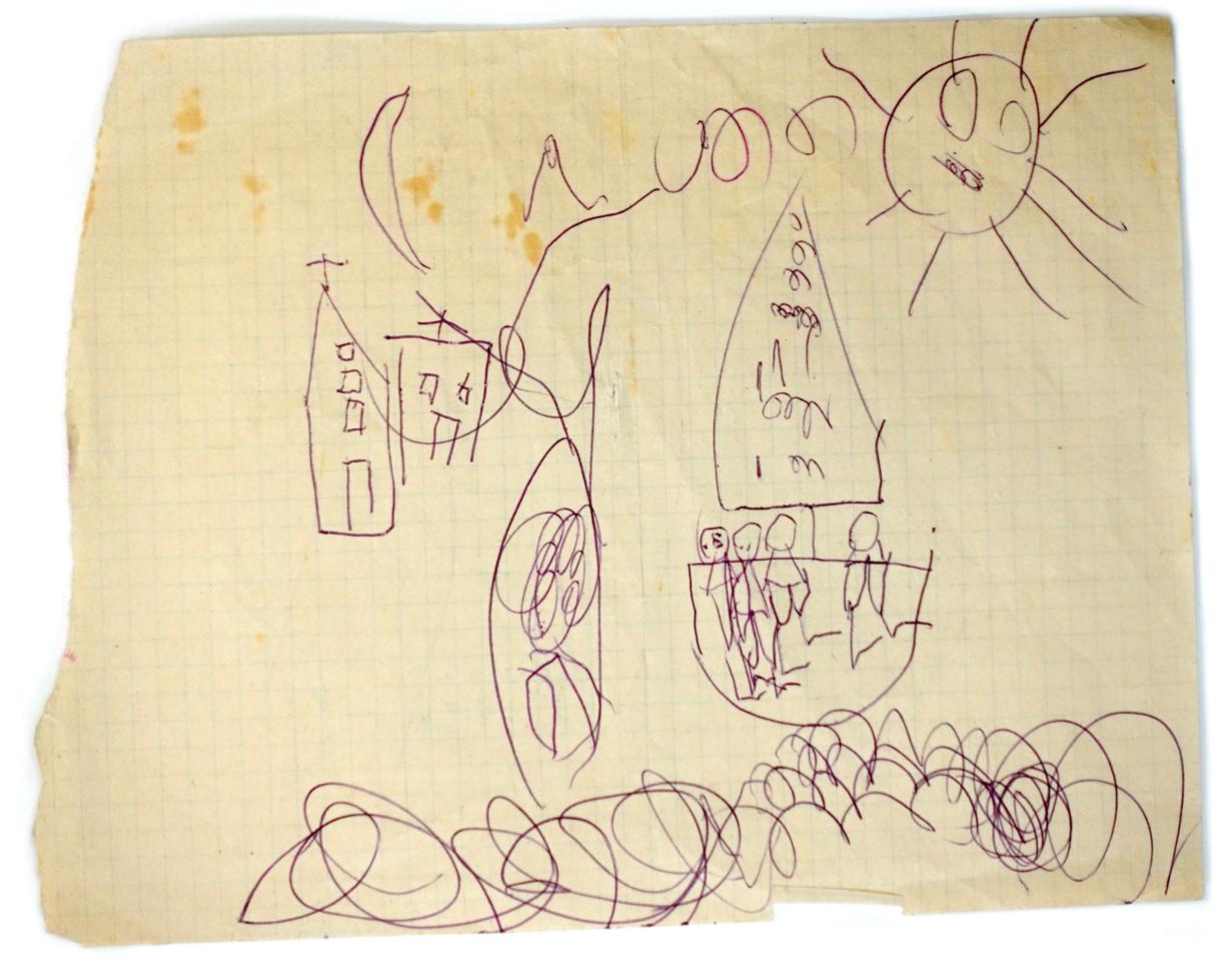 First drawings at the age of three