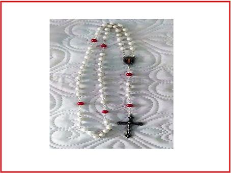 St. Philomena bead wreath with red Our Father wheat