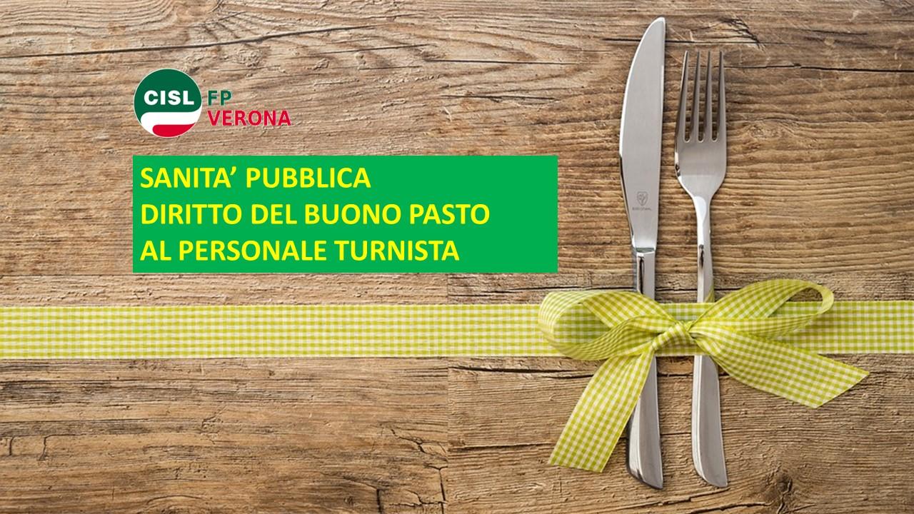 CISL FP Verona. Sanità pubblica diritto buono pasto personale turnista. La Cassazione si esprime