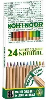 KOH I NOOR - Assortimento matite colorate in legno naturale