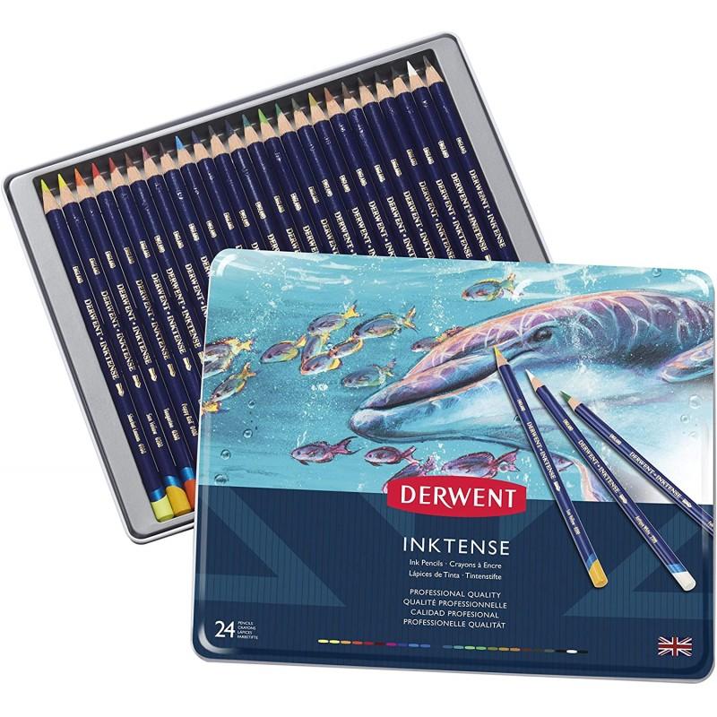 DERWENT - Inktense kit 24 matite di inchiostro acquerellabili