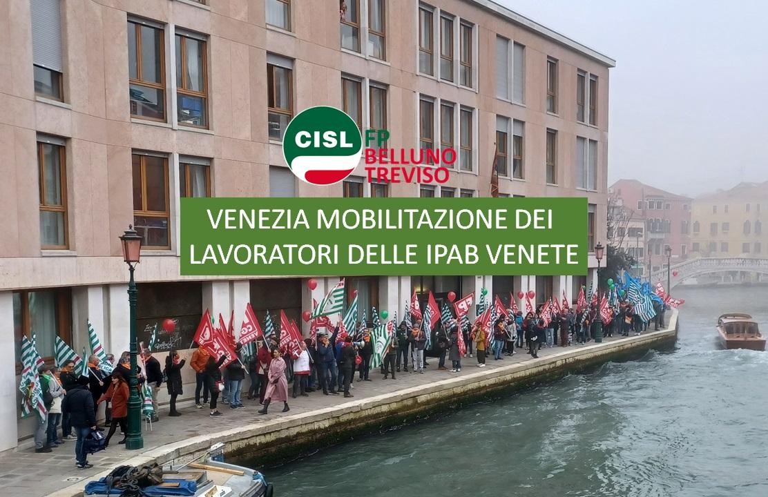 CISL FP Belluno Treviso. Mobilitazione dei lavoratori delle Ipab Venete. Delegazione sale a Palazzo Balbi