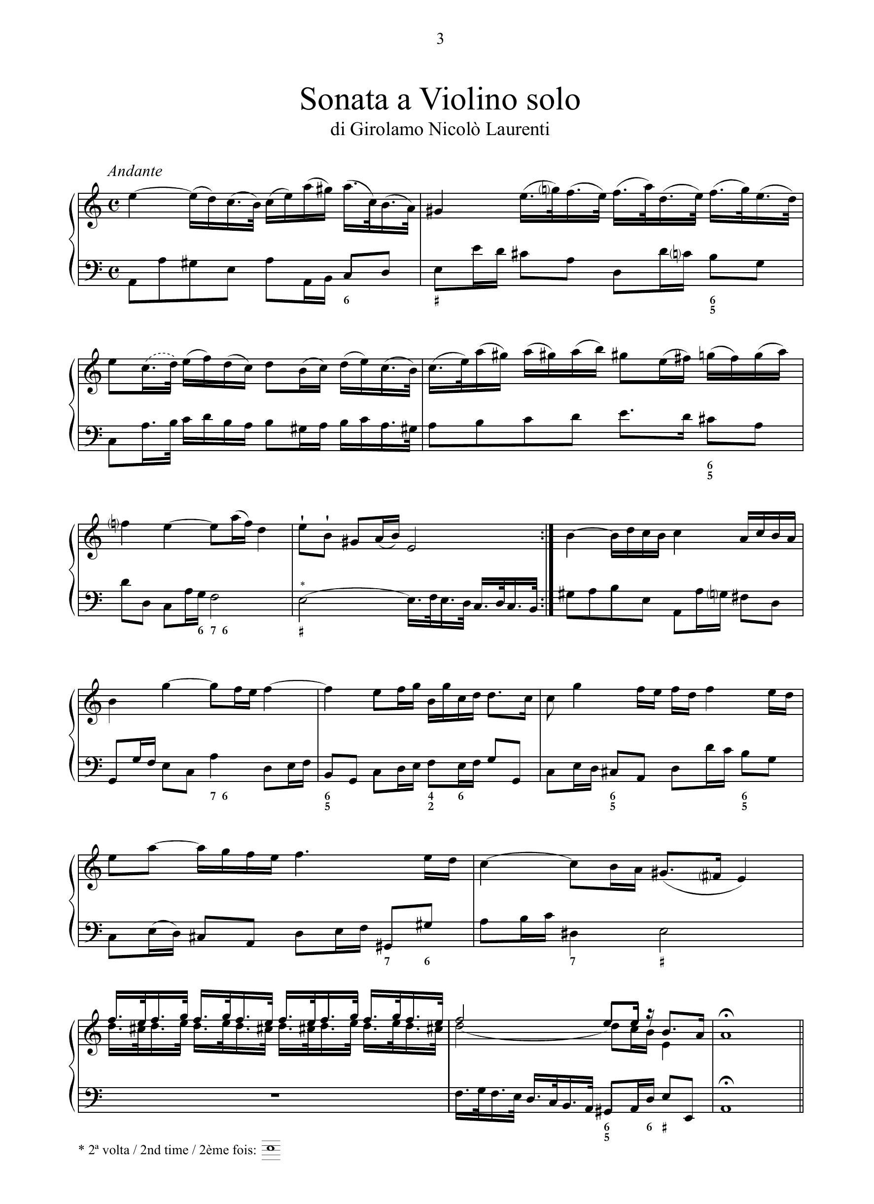 G.N.Laurenti: Sonata (Ms, I-Vnm)