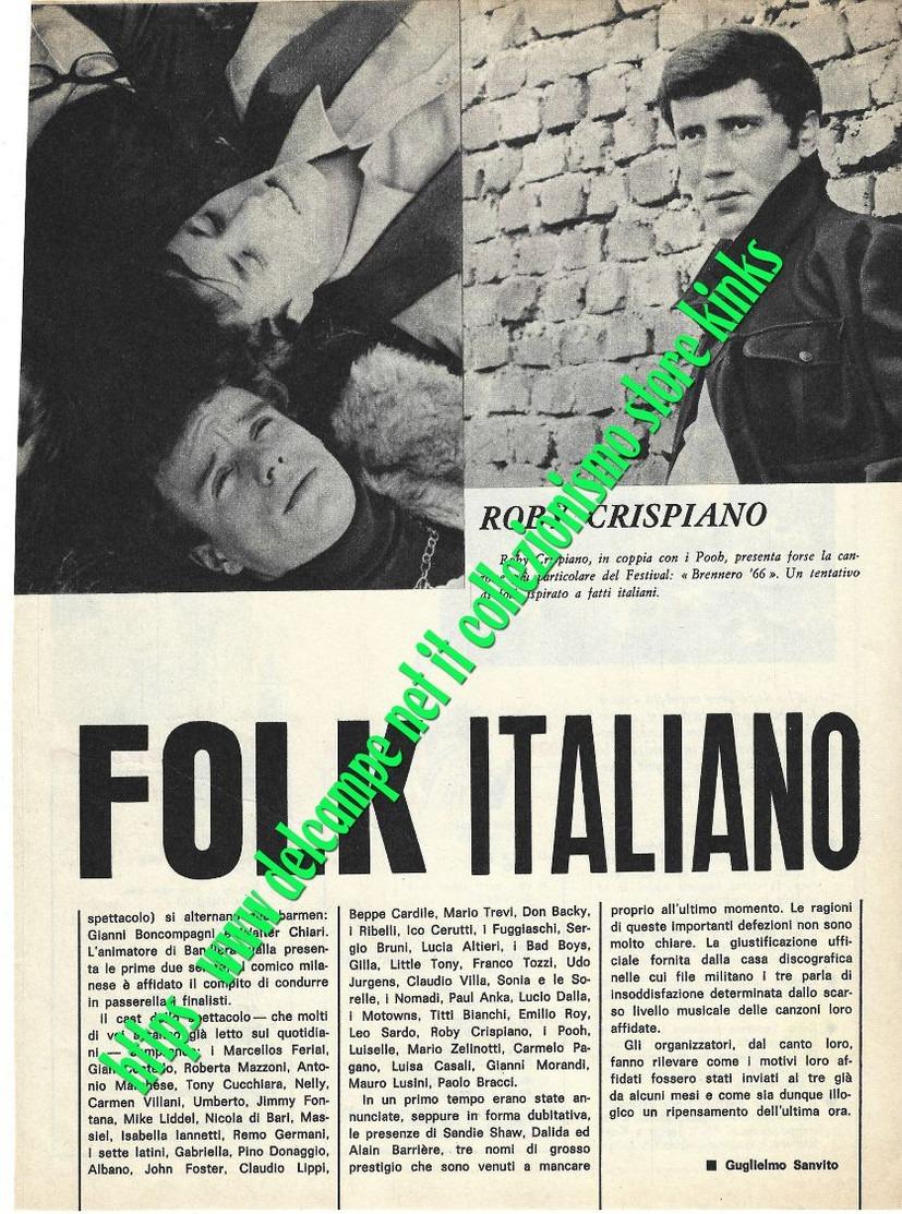 067> 2 Pagine Festival delle Rose 1966 - Don Backy / I Nomadi / Roby Crispiano...