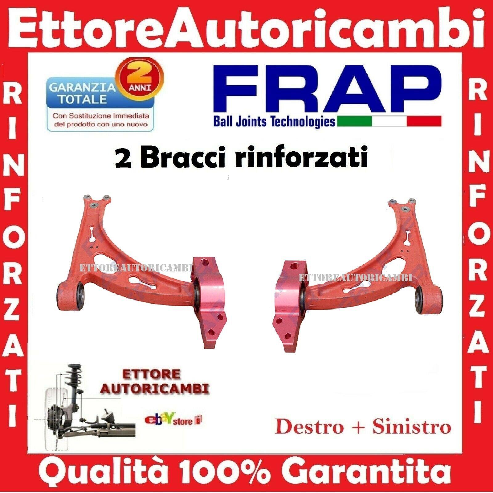 2 BRACCI OSCILLANTI INFERIORI FRAP RINFORZATI ROSSI VW GOLF V 5 AUDi A3 TRAPEZI RINFORZATI