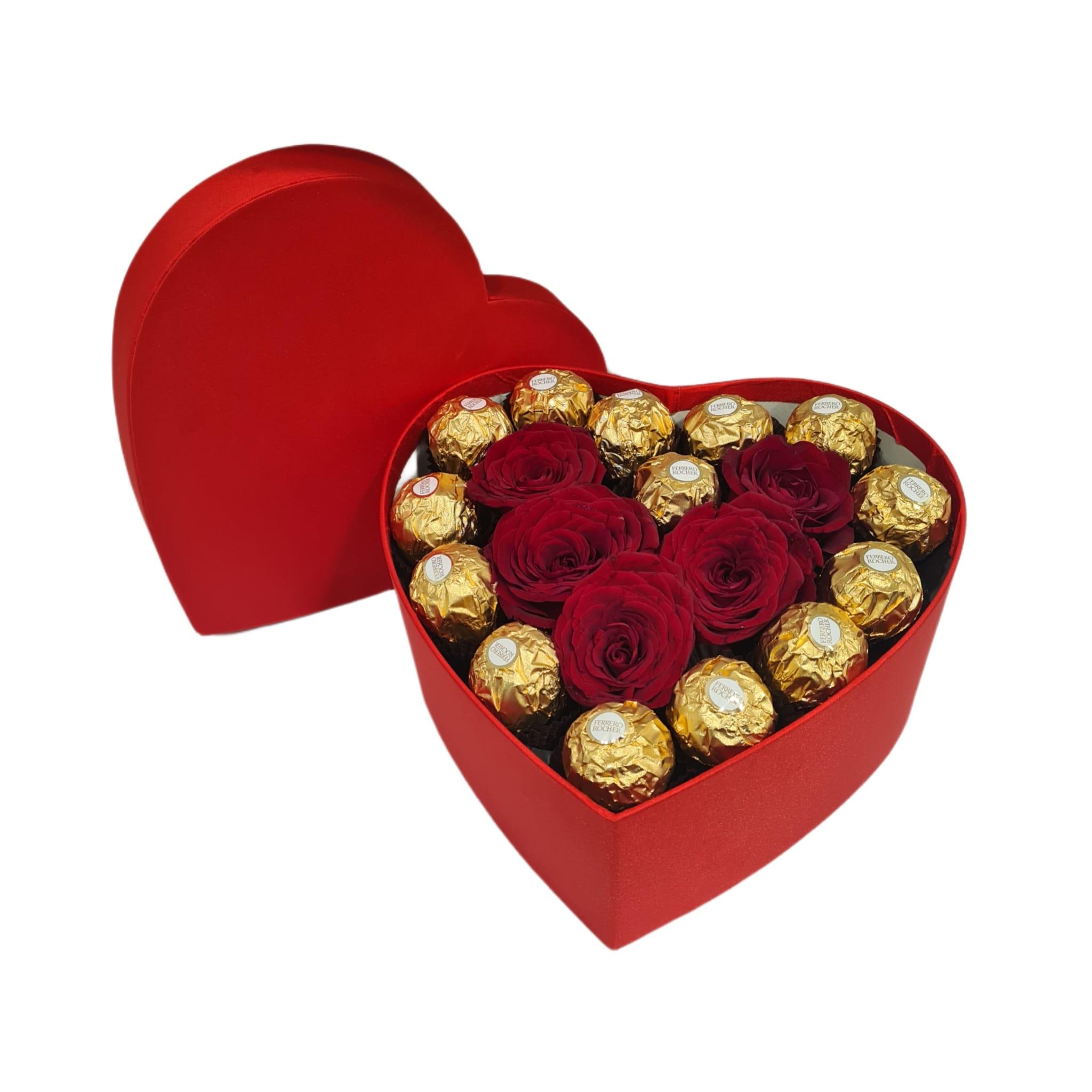 Cuore di rose vere mini