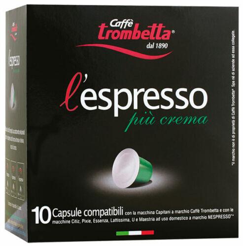 Caffè Trombetta 200 Capsule Arabica Compatibili Nespresso ® + 10 Piu' Crema