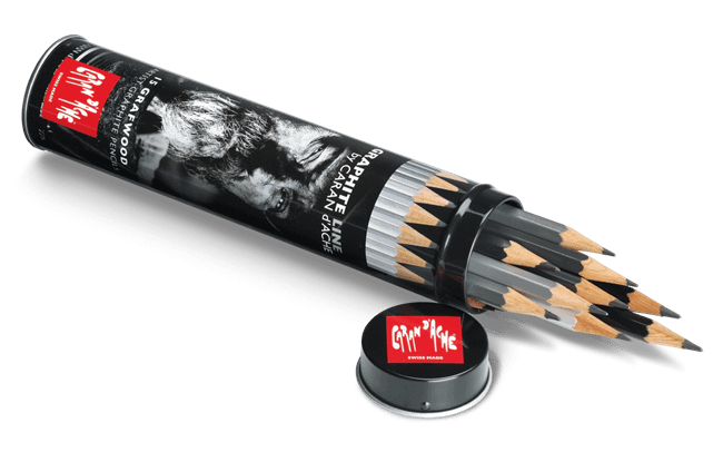 CARAN D'ACHE - Graphite Line - 15 Grafwood - set 15 matite in grafite altissima qualità