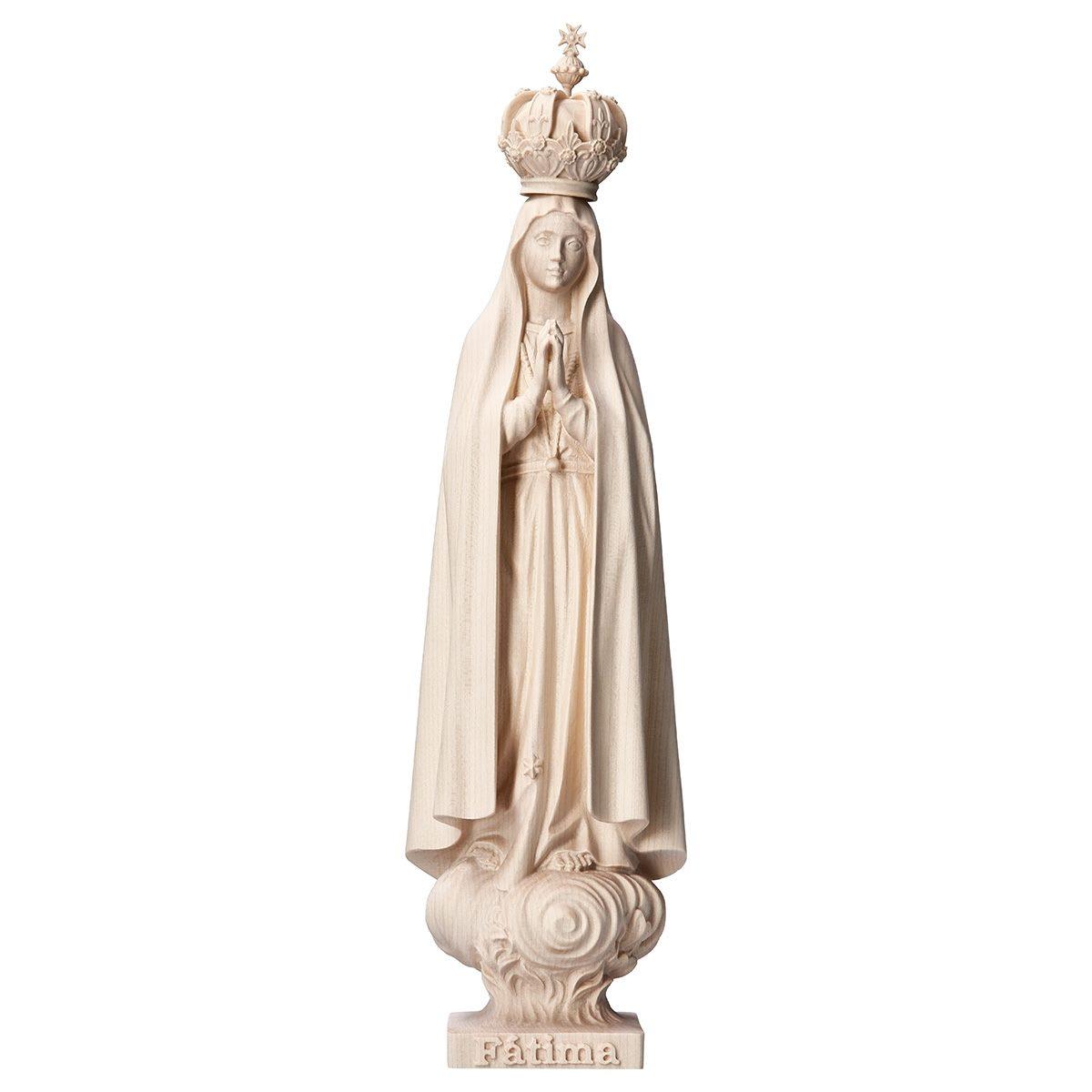 STATUA MADONNA DI FATIMA PELLEGRINA SCOLPITA IN LEGNO (Richiedere misura e prezzo)