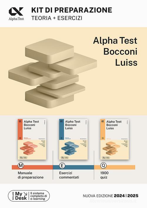 ALPHA TEST  -  AREA ECONOMICA - BOCCONI LUISS. KIT SENZA TUTOR ONLINE 2024/2025